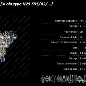 Aplica de perete cristal Bohemia N27 555/02/1-A 92324 universul-luminii.ro