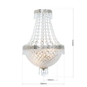 Aplica de perete cristal SCHOLER, EMPIRE CRYSTAL antique silver - Img 4