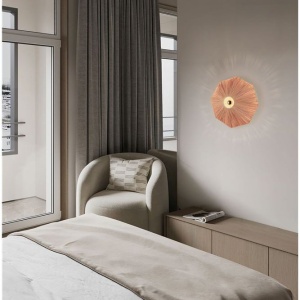 Aplica de perete cu design texturat ELVIO caramiziu 45cm
