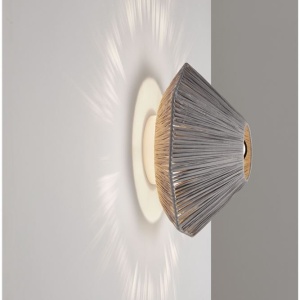 Aplica de perete cu design texturat ELVIO gri 30cm - Img 5