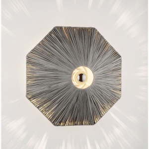 Aplica de perete cu design texturat ELVIO gri 45cm - Img 10