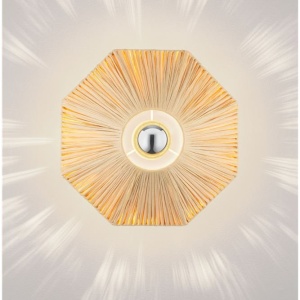 Aplica de perete cu design texturat ELVIO natur 30cm - Img 4