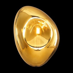 Aplica de perete cu forma geometrica asimetrica Mabell auriu 100944 universul-luminii.ro