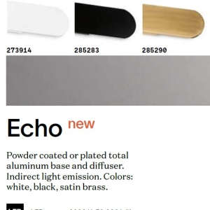 Aplica de perete cu lumina LED ambientala ECHO AP D40 OTTONE - Img 2