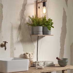 Aplica de perete cu raft Flores natur 231944 universul-luminii.ro