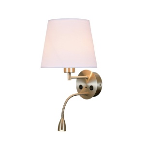 Aplica de perete cu reader LED CAICOS nickel satinat