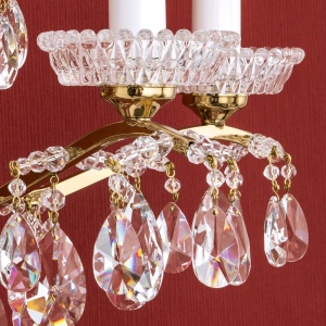 Aplica de perete de lux cristal Scholer Hirohito 3L 24K gold plated 99704 universul-luminii.ro