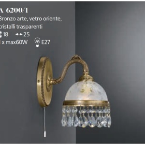 Aplica de perete design clasic realizata manual din alama si Cristal Scholer 6200 105214 universul-luminii.ro
