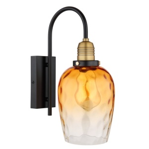 Aplica de perete design decorativ SALVY negru/chihlimbar 157784 universul-luminii.ro