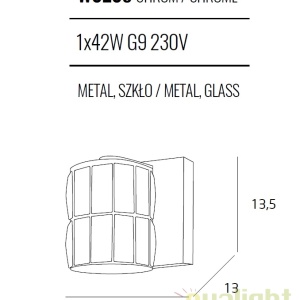 Aplica de perete design elegant DIAMANTE I W0205 MX - Img 2