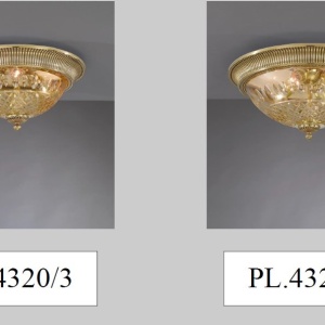 Aplica de perete design italian din alama si sticla chihlimbar 4320 117114 universul-luminii.ro