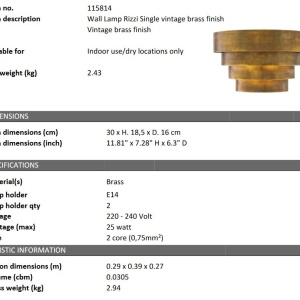 Aplica de perete design LUX Rizzi Single - Img 2