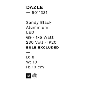 Aplica de perete design minimalist ambiental Dazle negru 124634 universul-luminii.ro