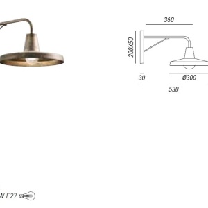 Aplica de perete design minimalist Industrial Style, Officina 268.03.FF 66104 universul-luminii.ro