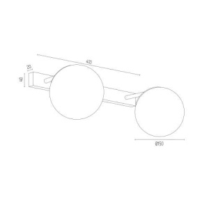 Aplica de perete design modern minimalist SATELITE PLUS 2 alama - Img 3