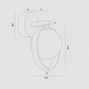 Aplica de perete design modern Saturnia auriu - Img 3