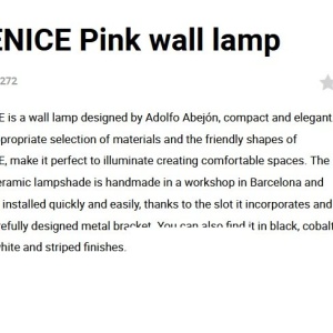 Aplica de perete design modern VENICE Pink - Img 7