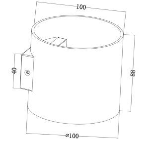 Aplica de perete design tehnic Rond auriu MYC066WL-01MG 91264 universul-luminii.ro