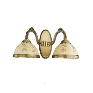 Aplica de perete din alama cu sticla decorata design italian II 6208 184744 universul-luminii.ro