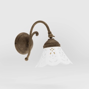 Aplica de perete din alama si abajur ceramic Zefira - Img 2