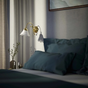 Aplica de perete din alama si abajur ceramic Zefira - Img 12