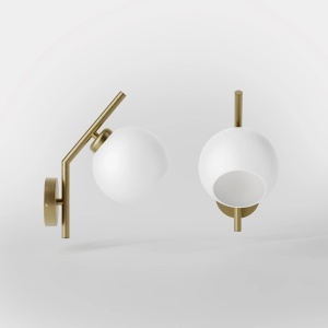 Aplica de perete din alama stil modern Art Deco Spheres - Img 11