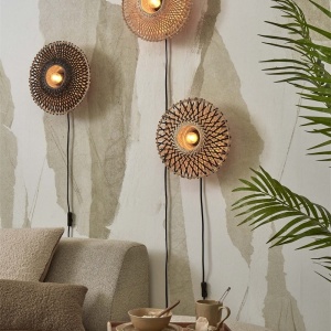 Aplica de perete eco din bambus Kalimantan XS 30cm 213324 universul-luminii.ro