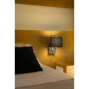 Aplica de perete eleganta design clasic FRAME nickel/negru 190094 universul-luminii.ro
