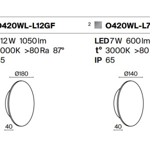 Aplica de perete exterior cu iluminat arhitectural IP65 LED Wald 18cm 120854 universul-luminii.ro