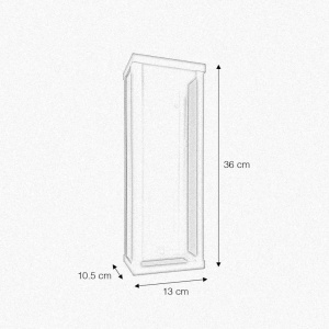 Aplica de perete exterior din otel negru Lantern - Img 3