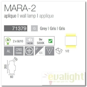 Aplica de perete exterior IP44 Mara-2 71379 47814 universul-luminii.ro