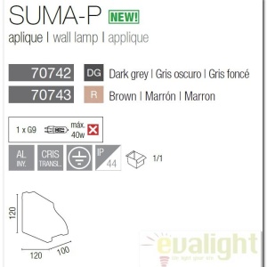 Aplica de perete exterior IP44 Suma-P 70743 57264 universul-luminii.ro