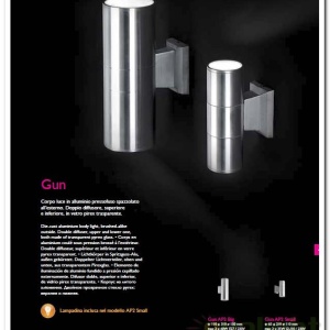 Aplica de perete exterior IP55 GUN AP2 BIG ALLUMINIO 033020 44324 universul-luminii.ro