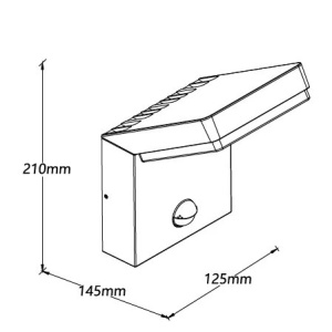 Aplica de perete exterior IP65 LED cu senzor de miscare Fiss - Img 6