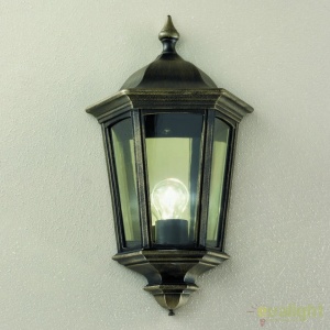 Aplica de perete exterior stil clasic IP43 Puchberg AL 11K/82505 schwarz-gold/rauch OR 46864 universul-luminii.ro