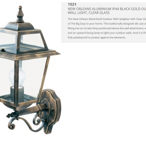 Aplica de perete exterior stil traditional IP44 New Orleans 1521 SRT 75474 universul-luminii.ro