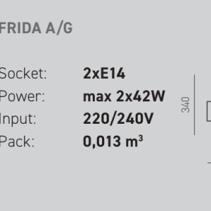 Aplica de perete FRIDA 46x34cm 142494 universul-luminii.ro