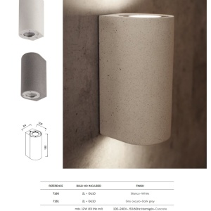 Aplica de perete iluminat exterior ambiental IP65 LEVI alba 136644 universul-luminii.ro