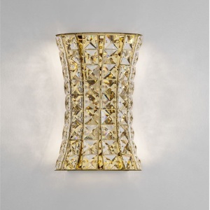 Aplica de perete LED auriu, cristale sticla CELYSIA 628714 universul-luminii.ro