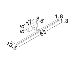 Aplica de perete LED baie IP44 MAREL negru - Img 8