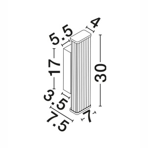 Aplica de perete LED baie IP44 MISTY auriu - Img 7
