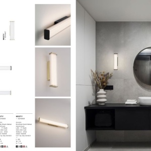 Aplica de perete LED baie IP44 MISTY negru - Img 9