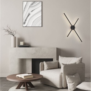 Aplica de perete LED CCT design modern AKRO negru 245734 universul-luminii.ro