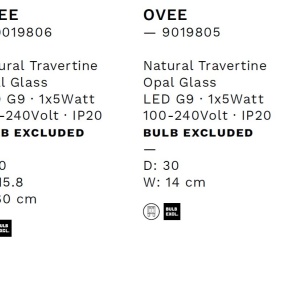 Aplica de perete LED decorativa din travertin OVEE - Img 9