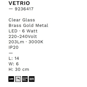 Aplica de perete LED decorativa VETRIO - Img 6