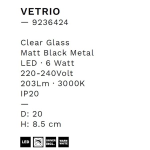 Aplica de perete LED decorativa VETRIO - Img 6
