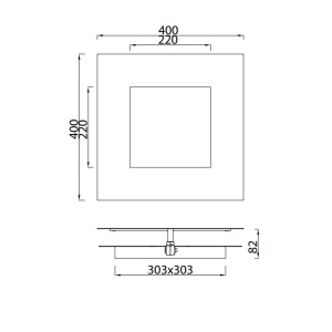 Aplica de perete LED design ambiental DALIA 40x40cm, alb 131884 universul-luminii.ro