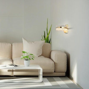 Aplica de perete LED design ambiental Half auriu - Img 6