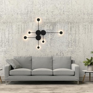 Aplica de perete LED design ambiental SHADOW L negru 238194 universul-luminii.ro