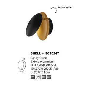 Aplica de perete LED design ambiental SHELL 120024 universul-luminii.ro